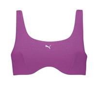 PUMA Women's Jaquard Scoop Bikini Top, Purple, XS