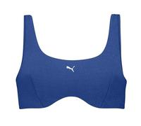 PUMA Women's Jaquard Scoop Bikini Top, Vivid Blue, S