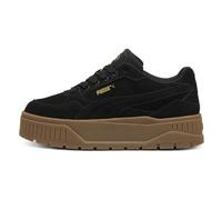 PUMA Karmen II Idol Suede Sneakers Women, Black/Gold, size 7.5