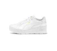 PUMA Women's Karmen Wedge Sneaker, White White-Gold, 6.5 UK