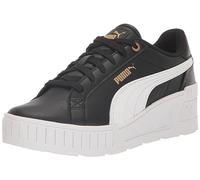 PUMA Women's Karmen Wedge Sneaker, Puma Black-puma White-gold, 5.5 UK