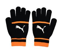Puma Womens/Ladies Striped Gloves - Black/Orange - Black/Orange - M