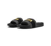 PUMA Women's Leadcat 2.0 Animal Flair Slide Sandal, Black Gold, 5 UK