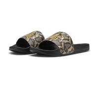 PUMA Women's Leadcat 2.0 Snake Chic Slide Sandal, Black Aged Silver, 8 UK