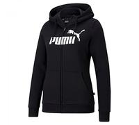 PUMA Women's Logo Full-zip Hoodie Fl Sweat, Puma Black, XS UK