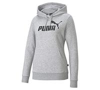 PUMA Women's Logo Hoodie Fl Sweat, Light Gray Heather, M
