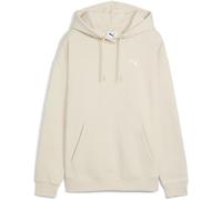 Puma Womens Maximal Metallic Comfort Tech Fleece Overhead Hoodie in Alpine Snow - White