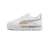 PUMA Women's Mayze Lth Wn's Sneaker, Puma White Peyote, 4 UK