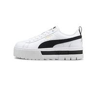 Puma Womens Mayze Trainers Sports Shoes - Black/White Leather - Size UK 4.5