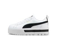 Puma Womens Mayze Trainers Sports Shoes - Black/White Leather - Size UK 7.5