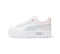 Puma Womens Mayze Raw Trainers - White Leather - Size UK 4