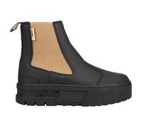 PUMA Womens Mayze Suede Round Toe Platform Chelsea Casual Boots Ankle Low Heel 1-2" - Black, Brown - Size 9 M