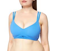 PUMA Women's Medium Support Active Bra, Blue, 34C/D