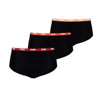 PUMA Women's Mini Shorts, 3 pack Black/Red