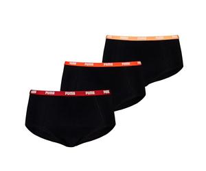 PUMA Women's Mini Shorts, 3 pack Black/Red