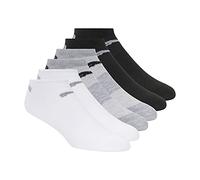 Puma Women's Non Terry No Show Low Cut Athletic Sport Sock 6-Pack,Grey/White/Black,9-11