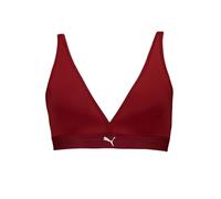 Puma Womens Padded Triangle Top 1p Low Impact Sports Bra Burgundy 12