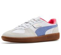 Puma Womens Palermo Leather Shoes, Puma White/Intense Lavender/Gum, 5.5