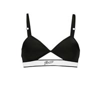 PUMA Women's Peek-a-Boo Triangle Top Sports Bra, Black, S