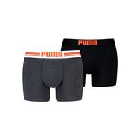 PUMA Women's Placed Logo Boxer Shorts, Red Combo, S