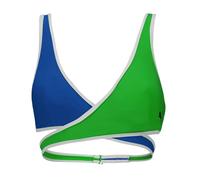 Puma Womens Plunge Bikini Top - Blue/Green - 8 UK - Blue/Green - 80% Polyamide/20% Elastane