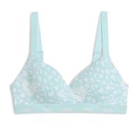 PUMA Women's Printed Padded Top Sports Bra, Mint, M