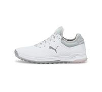 PUMA Women's PROADAPT ALPHACAT WMNS Golf Shoe, White-Silver-Pink Lady, 5 UK