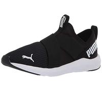 PUMA Women's Prowl Slip on Sneaker, Black/White, 4.5 UK