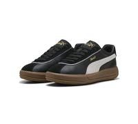 PUMA Women's Club KLASSIKA Sneaker, Black White Gold, 3.5 UK