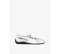 Puma Womens Puma Speedcat Ballet Metallic-Leather Low-Top Trainers Puma Silver Puma White 5.5
