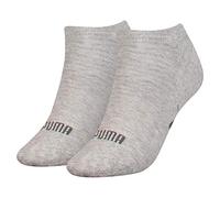 PUMA Women's Puma Women's Sneaker - Trainer (2 Pack) Socks, Grey Melange, 8-Jun UK