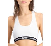 Puma Womens Racerback Bra Top - White Cotton - Size X-Small