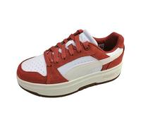 PUMA Women's Rebound Femme Low SD Sneaker, White-Frosted Ivory-Exotic RED, 6.5 UK