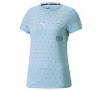 PUMA Women's Regular Tops T-Shirt Handball, Light Aqua White Elektro Purple Blue, XS
