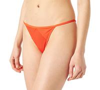 PUMA Women's Ribbed Tanga Bikini Bottoms, red Combo, Medium