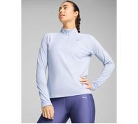 PUMA Run Velocity Cloudspun 1/4 Zip Women Shirt, Cool Weather/Heather, size XS
