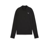 Puma Womens RUN VELOCITY CLOUDSPUN Quarter-Zip Top - Black - Size Medium