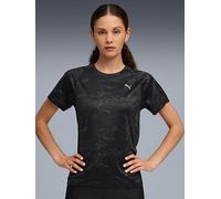 Puma Womens Running Velocity Printed T-Shirt, Black, Size M, Women Black