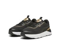 PUMA Women's RUNTAMED Platform POP UP Metallics Sneaker, Black White Gold, 7.5 UK