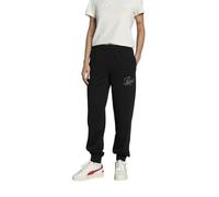 PUMA Womens Script Comfort Sweatpants Tr Cl Knitted Pants, Puma Black, L EU