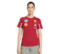 PUMA Women's Scuderia Ferrari 2025 Replica Team Tee, Dark Cherry, M