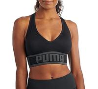 PUMA Women's Seamless Sports Bra, Opaque, Black, L