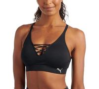 PUMA Women's Seamless Sports Bra, Opaque, Black/Metallic, M