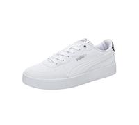 PUMA Women's Skye Clean Rare Metallic Sneaker, White Aged Silver, 6 UK