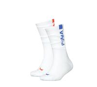 PUMA Women's Slouch Sock Hosiery, White/Blue, 35/38, White/blue, 2.5/5