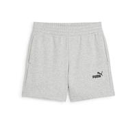 PUMA Womens Small No. 1 Logo 5'' High-Waist Tr Knitted Shorts, Light Gray Heather, S EU
