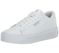 Puma Women's Smash Platform V3 Sneaker, Puma White-Puma White-Puma Silver, 7 UK