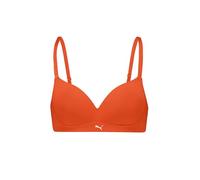 PUMA Women's Soft Padded Bra, Flame Orange, B 70