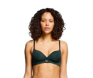 PUMA Womens Soft Padded Bra, Green Terrain, 34B UK