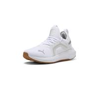 PUMA Women's Softride Enzo 5 Cross Training Shoes, White-Silver-Black, 9, 6.5 UK